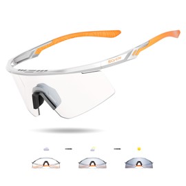 SCVCN Photochromic Cycling Glasses, UV400 Protection, TR90 Frame, Men Women Clear Sports Sunglasses for Cycling, Running, Baseball, mtb, Driving, mountain bike and other outdoor sports 007