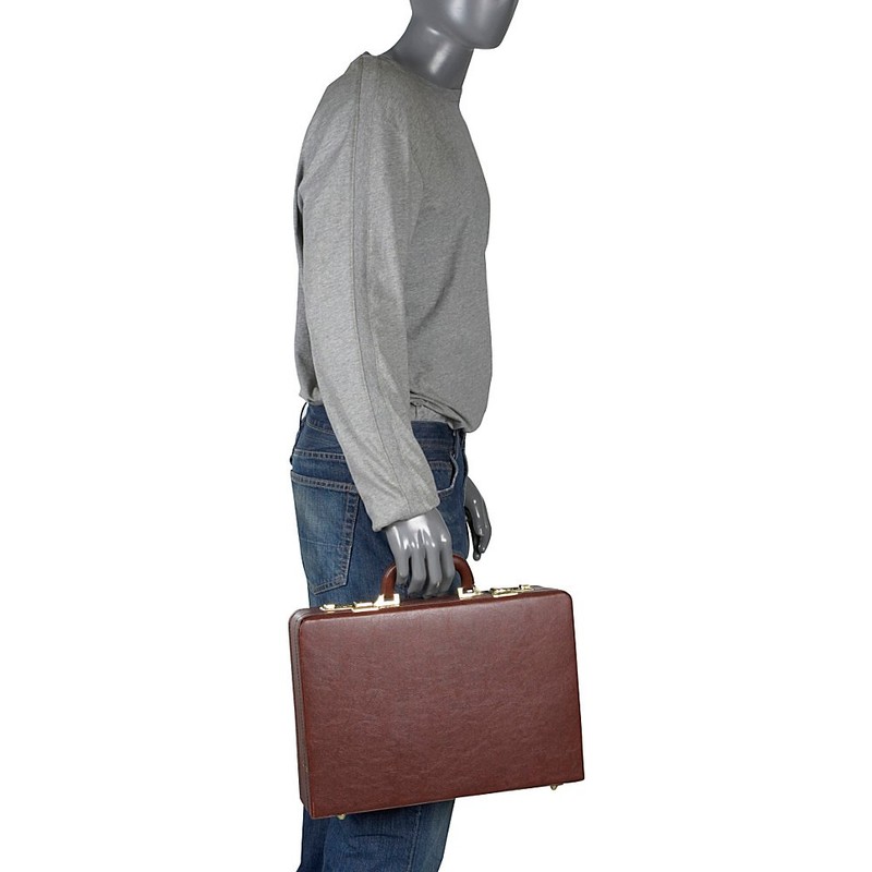 Amerileather Expandable Executive Faux Leather Attache Case (#2893-9)