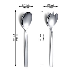 Evanda Salad Server Set, Stainless Steel Salad Serving Set, Salad Spoon, Salad Servers, Salad Fork, Pack of 4