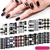 20 Sheets 280 Pieces Black Nail Wraps Self Adhesive Full
