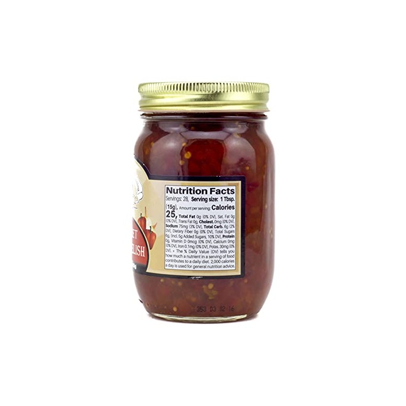 Amish Wedding Red Sweet Pepper Relish 15 Ounces (Pack of