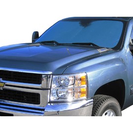 HeatShield, The Original Windshield Sun Shade, Custom-Fit for GMC Sierra Truck (Standard Cab) 2007, 2008, 2009, 2010, 2011, 2012, 2013 Silver Series