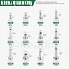 Keadic 390Pcs M4 M5 M6 Aluminum Flat Head Semi-Tubular Rivets