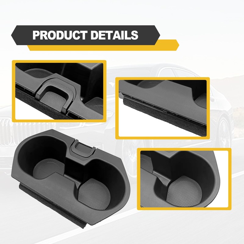 Cup Holder Insert for 2016-2021 Honda Civic (LX/EX/Si/Sport/Hatchback) – Center