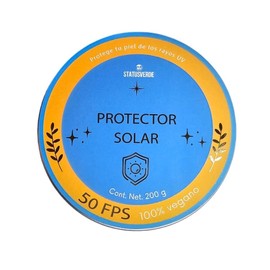 Protector solar facial y corporal con factor de proteccin solar 50, biodegradable, 100 vegano, libre de parabenos, con extracto de nopal, en lata de  