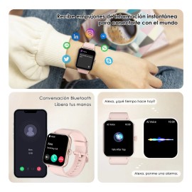 Reloj Inteligente Smart Watch Feipuqu Modelo R50 De 1.85´ Smartwatch Mujer Llamada Inteligente, Foto, Más De 100 Modos De Deporte