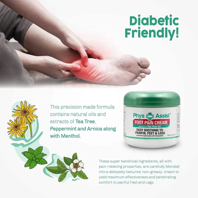 Physassist Crema Para Aliviar El Dolor De Pies, Calmante Pro