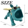Huhote Resin French Bulldog Tray Statue, Bulldog Candy Dish Key