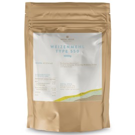 Royal Spice Wheat Flour 550 1 kg – Baking Strong Wheat Flour Type 550 for Yeast Dough, Puff Pastry, Rolls, Stollen & Light Breads – Flour with High Protein Content for Easy Kneadable and Malleable