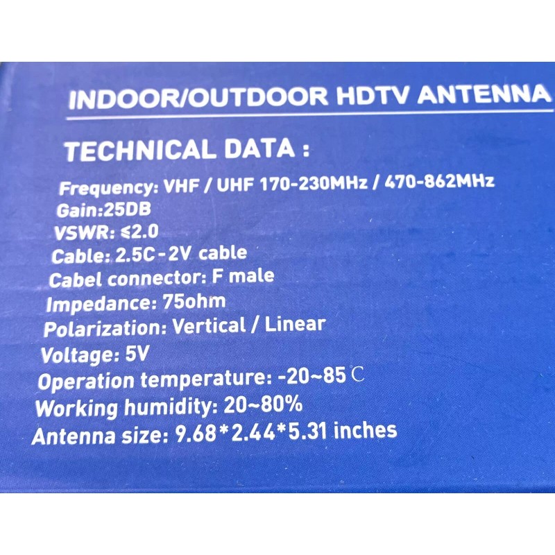 4K UltraHD Digital Full HDTV Antenna 4K Ultra HD AN-5004