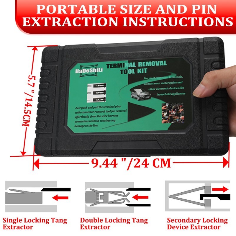 XLWJBES 41 Pcs Terminal Pin Removal Tools with Blow-Molded Case