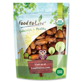 Food to Live Organic Deglet Noor Dates, 2 Pounds – Pitted, Non-GMO, Soft & Juicy, Unsulfured, Raw, Dried Fruit, No Sugar Added, Vegan, Kosher, Paleo, Sirtfood, Bulk, Good Source of Dietary Fiber.