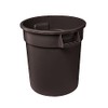 10 Gallon Brown Round Commercial Trash Can / Ingredient Bin,