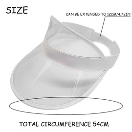 AYNKH Neon Sun Visor Hats Party Accessories Unisex Retro 80s Pub Golf Visor Fancy Dress for Women Men Beach Sports Carnival Bar Party, White, Unit size