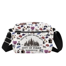 Twilight Merch Twilights Inspired Crossbody Bag Edward Cullen & Bella Swan Fans Gift Twilight Character Shoulder Bag (RAIN HB CB CA)