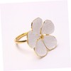 Mikinona 6pcs Napkin Rings Set Flower Napkin Holders for Wedding