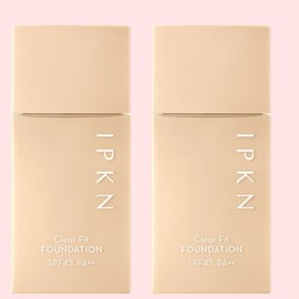 big mouth IPKN Clear Fit Foundation PF45 PA++ 40ml, 02 Vanilla, 2 pcs. / 입큰 클리어 핏 파운데이션 PF45 PA++ 40ml, 02 바닐라, 2개