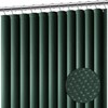 Clara Clark Hunter Green Shower Curtain - Hotel Quality Waffle