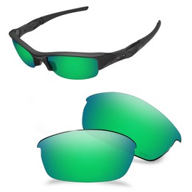 AOZAN ANSI Z87.1 Replacement Lenses For Oakley Flak Jacket OO9008 Sunglasses - Jade Green
