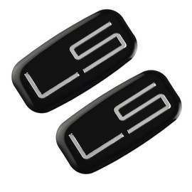 2Pcs LS Cab Emblem Badge 3D Logo Roof Pillar Replacement for 92-07 Silverado Tahoe Suburban (Silver/Black)