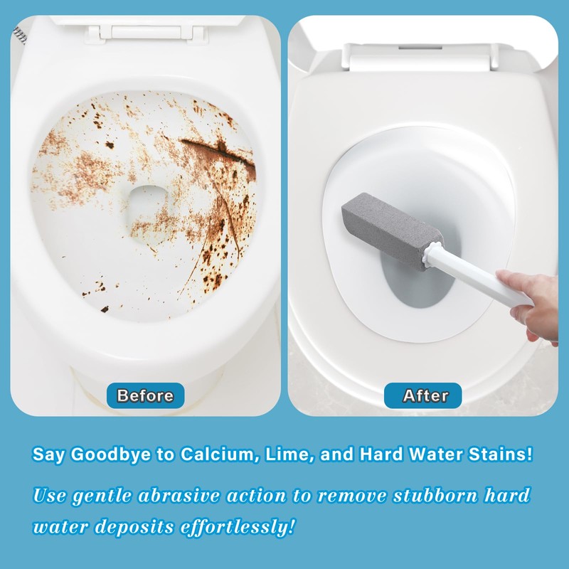 3 Packs Pumice Cleaning Stone with Extra Long Handle, Pumice