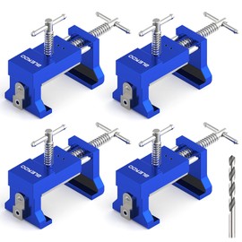 BLEKOO Cabinet Clamps, Cabinet Clamps for Cabinet Installation, Solid Drilling Tool with Pilot Hole Guide (Blue 4pcs)