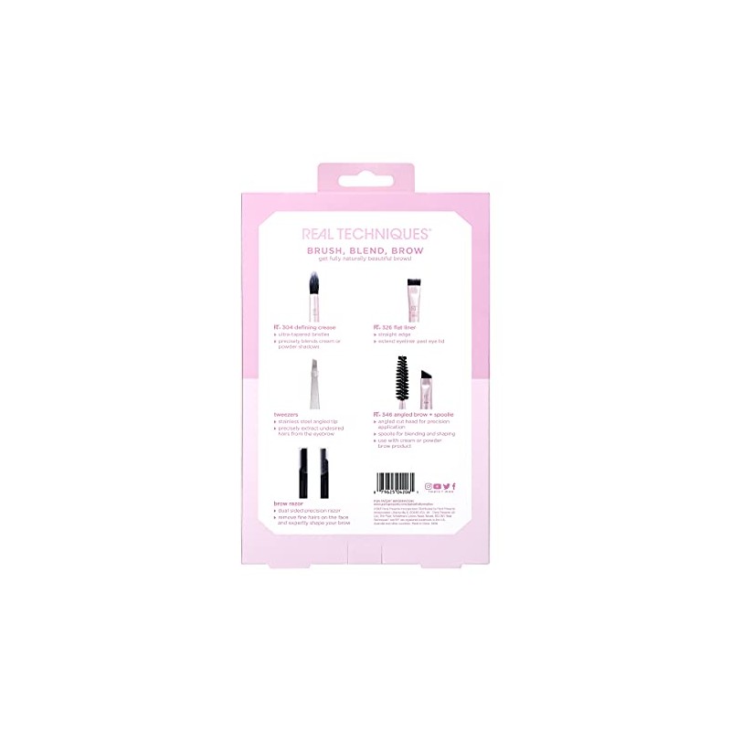 Real Techniques Limited Edition Blush, Blend, Brow Makeup Brush Set,