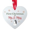 Second Ave First Christmas as Mr & Mrs Ceramic Hanging
