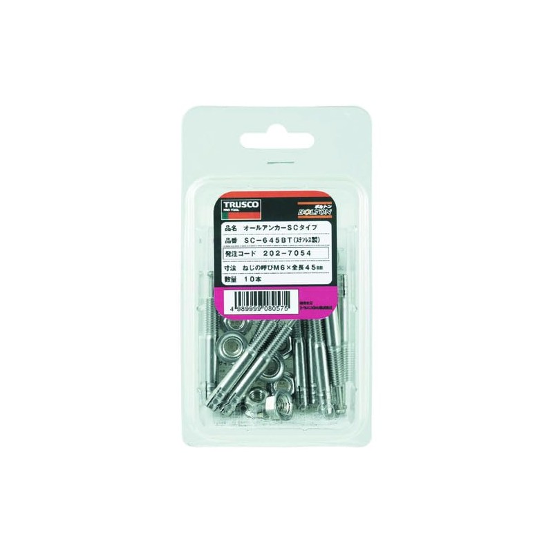 TRUSCO C-645BT All Anchor C Type, M6 x 45 mm,