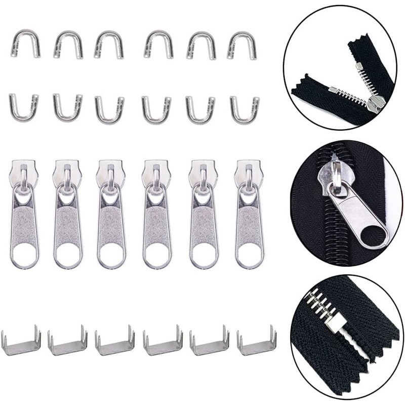 85 Piece Zip Repair Set, Replacement Zippers Zip Repair Kit