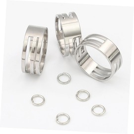 VILLFUL 4pcs Ring Opener Jump Ring Opening Small Maker Making Opener Steel Tool Finger Jewelry Jewelry Making Tools Closing Wedding Crafts Earring Connectors Stainless Steel Silver