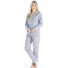 PajamaMania Women's Cotton Flannel Long Sleeve Button-Down Pajamas PJ Set,