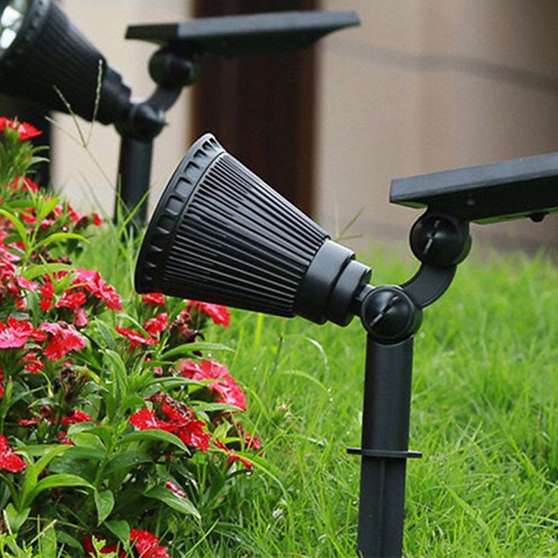 Ground Light Colorful ABS with Double Rotatable Joint Solar Spotlight