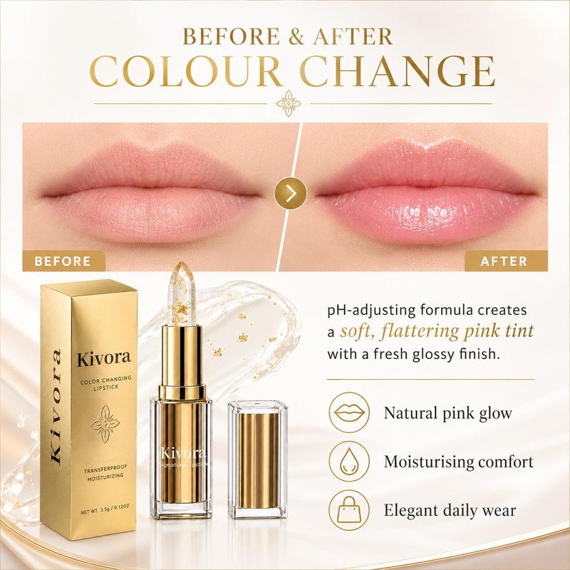 Kivora Lipstick for Older Women Kivora Colour Changing Lipstick