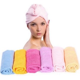 Balacoo 2piezas Toalla De Microfibra para Secado Rápido del Cabello Turbante Ultra Absorbente para Cabello para y Maquillaje Color Púrpura