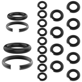 ZIUZI (10+10 Sets) 1/2” and 3/8" Impact Retaining Ring Clip, Friction Ring with O-Ring for Mil-Waukee Electric/Pneumatic Type Impact Wrench
