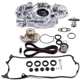 cciyu new Oil Pump Timing Belt Kit Thermostat Compatible with 2001-2003 for Honda Civic