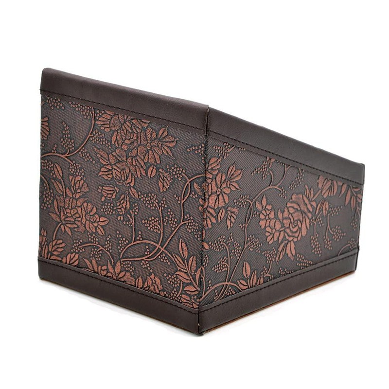 Medifier Elegant Leather Desk Stationery Organizer,Multi-Function Desk Storage Box for