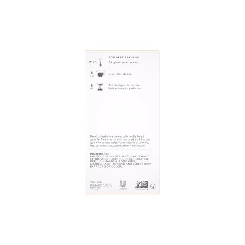 TAZO Passion Herbal Tea Bags - Hot or Iced, Caffeine-Free