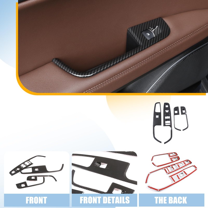 LLKUANG Window Lift Switch Button Frame Cover Trim Compatible with