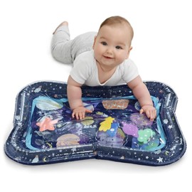 The Peanutshell The Peanutshell Tummy Time Water Play Mat Girls or Boys - High Contrast Sensory Developmental Toy, Newborn & Infant Baby Toys 0-6 Months, Unisex New Born Baby Essentials Must Haves - Space