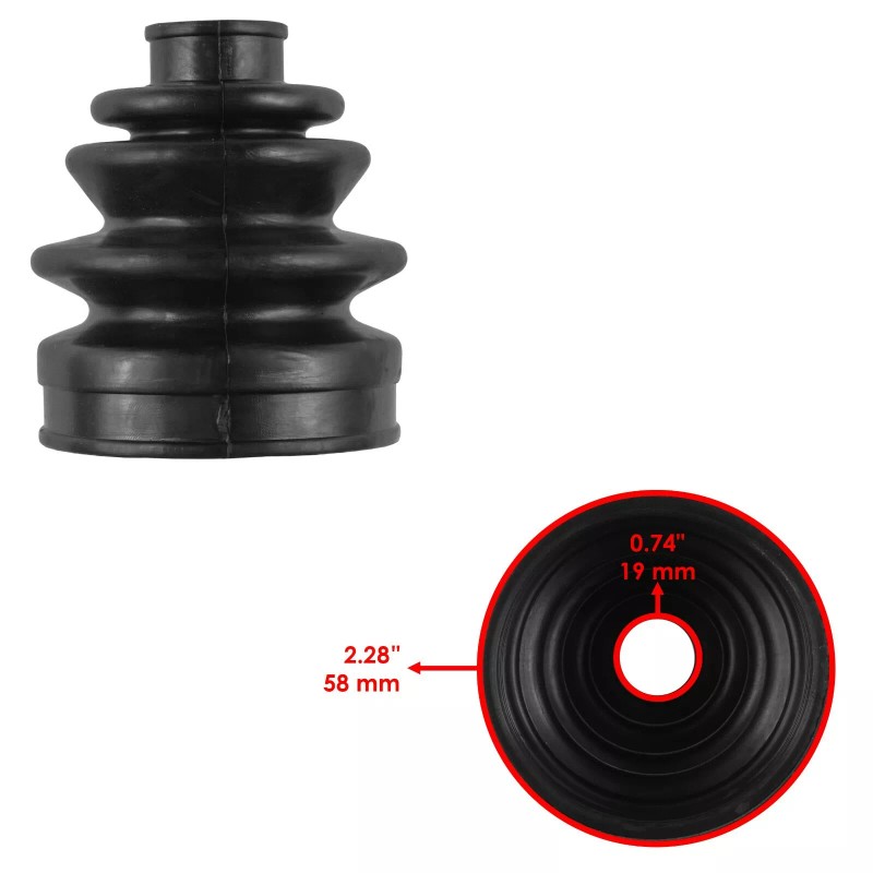 Caltric 2 Rear Axle Inner Outer CV Boot Kit for