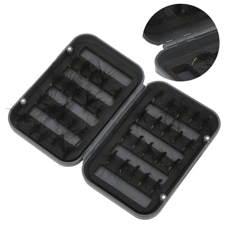 40PCS Fly Fishing Flies Kit Realistic Black Ant Hand Knitting