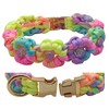 Paracord Flower Dog Collar Hand Weaved,Spring Flowers Pet Collars with