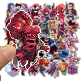 YUIYIYULE 50PCS Assorted Superhero Stickers Aesthetic Waterproof Stickers Luggage Skateboard Water Bottle Stickers Decal Bicycle Bumper Perfect for Kids' Birthday