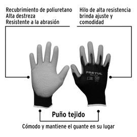 Pretul GU-111P Guante Pretul de nylon recubierto de poliuretano, chico, color, Chica, pack of/paquete de 1