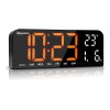 Reloj Digital Royemai Rectangular Negro con Termómetro y Alarma para