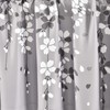 Lush Decor Weeping Flower Room Darkening Window Curtain Valance, Gray,