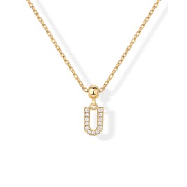 PAVOI 14K Gold Plated Charm Pendant Necklaces for Women - Adjustable Sliding Chain Dainty Necklace Charms Pack - Customizable Cubic Zirconia Initial Letter Zodiac Signs Birthstone Gemstone Pendants,