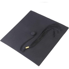 Graduation Cap Hat Adjustable Adults Student Mortar Board Graduation Hat Cap Fancy Dress Accessory Photo Props (Black-(bachelor))